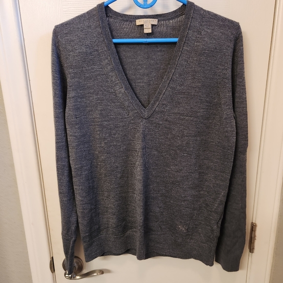 Burberry brit merino wool v neck sweater size XL - Picture 1 of 11